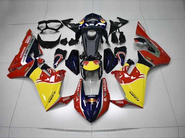 Blue Yellow Red Red Bull 2017-2020 Honda CBR1000RR Motorcycle Fairings Blue Yellow Red Red Bull 2017-2020 Honda CBR1000RR Motorcycle Fairings