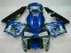Blue with Silver Flame 2003-2004 Honda CBR600RR Motorcycle Fairings
