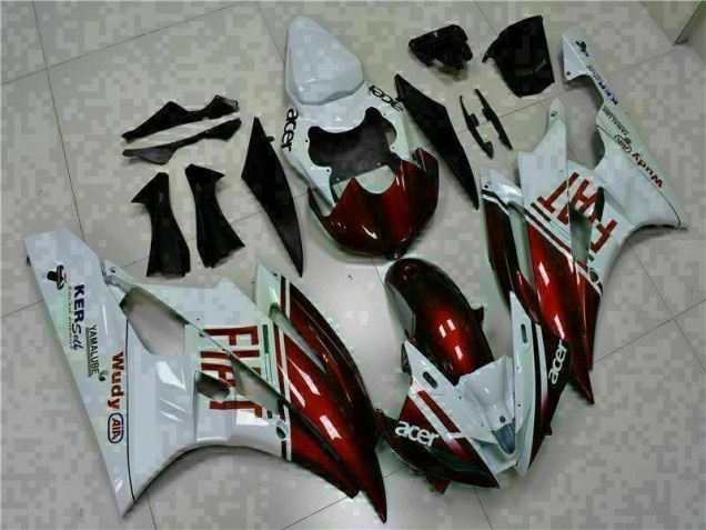 Brown White 2006-2007 Yamaha YZF R6 Motorcycle Fairings