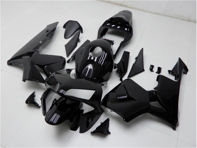 Glossy Black 2003-2004 Honda CBR600RR Motorcycle Fairing Glossy Black 2003-2004 Honda CBR600RR Motorcycle Fairing