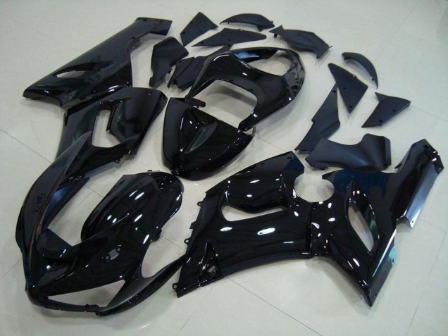 Glossy Black 2005-2006 Kawasaki ZX6R Motorcycle Fairings