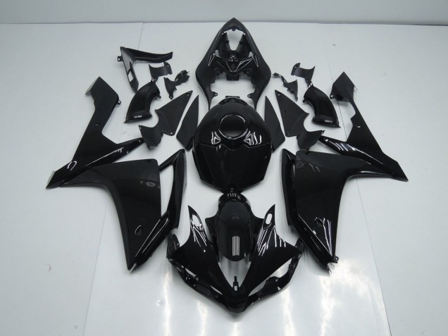 Glossy Black 2007-2008 Yamaha YZF R1 Motorcycle Fairings
