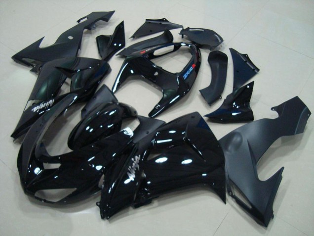 Glossy Black Matte Black 2006-2007 Kawasaki ZX10R Motorcycle Fairings Glossy Black Matte Black 2006-2007 Kawasaki ZX10R Motorcycle Fairings