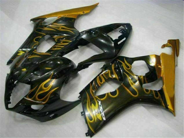 Gold Black 2003-2004 Suzuki GSXR 1000 Motorcycle Fairings