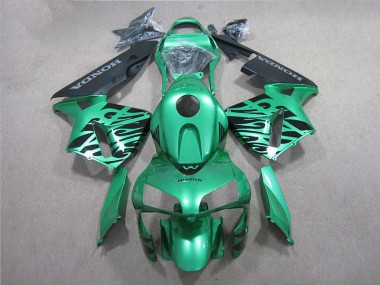 Green Black 2005-2006 Honda CBR600RR Motorcycle Fairings