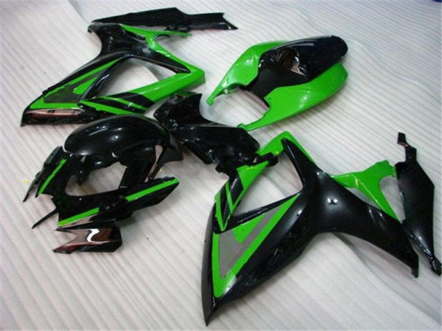 Green Black 2006-2007 Suzuki GSXR 600/750 Motorcycle Fairings
