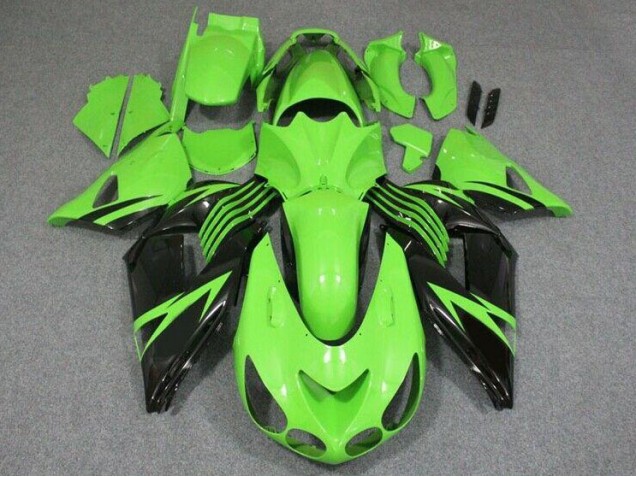Green Black 2006-2011 Kawasaki ZX14R ZZR1400 Motorcycle Fairings Green Black 2006-2011 Kawasaki ZX14R ZZR1400 Motorcycle Fairings