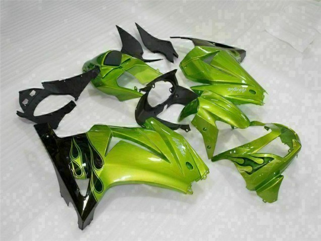 Green Black 2008-2012 Kawasaki EX250 Motorcycle Fairings