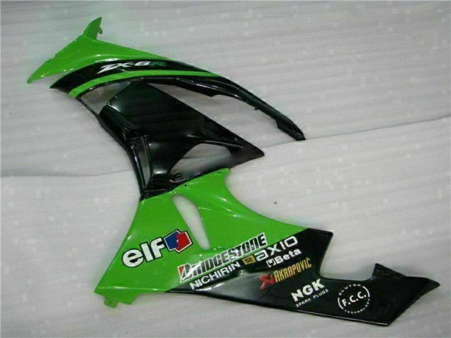Green Black 2009-2012 Kawasaki ZX6R Motorcycle Fairing Green Black 2009-2012 Kawasaki ZX6R Motorcycle Fairing