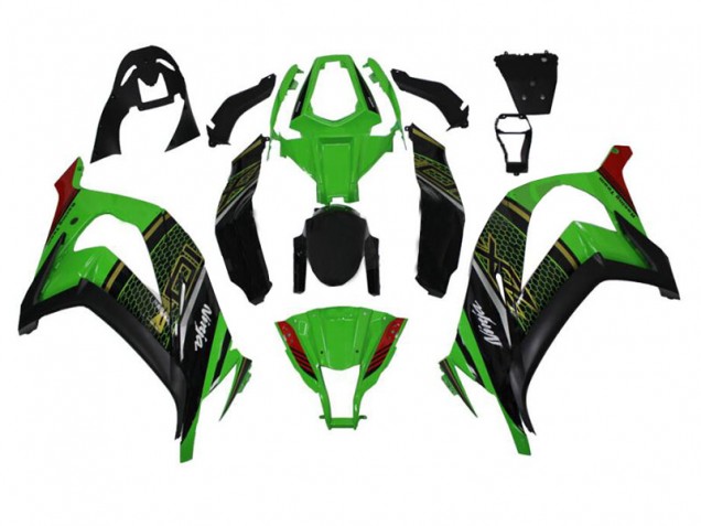 Green Black 2011-2015 Kawasaki ZX10R Motorcycle Fairing