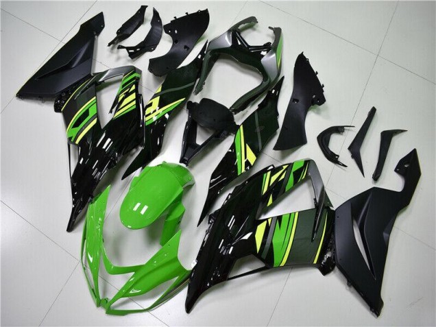 Green Black 2013-2018 Kawasaki ZX6R Motorcycle Bodywork Green Black 2013-2018 Kawasaki ZX6R Motorcycle Bodywork
