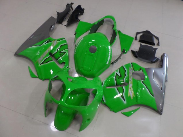 Green Flame 2000-2001 Kawasaki ZX12R Motorcycle Fairings