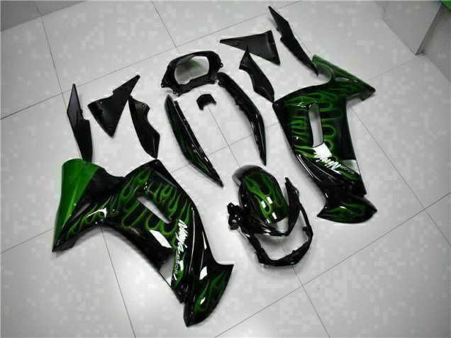 Green Flame 2006-2008 Kawasaki EX650 Motorcycle Fairings