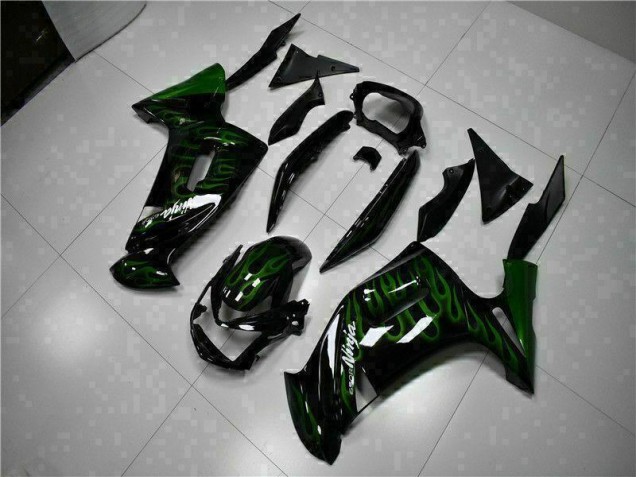 Green Flame 2006-2008 Kawasaki EX650 Motorcycle Fairings