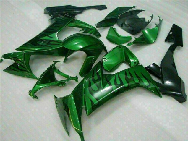 Green Flame 2008-2010 Kawasaki ZX10R Motorcycle Fairings