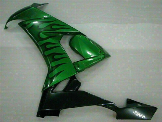 Green Flame 2008-2010 Kawasaki ZX10R Motorcycle Fairings