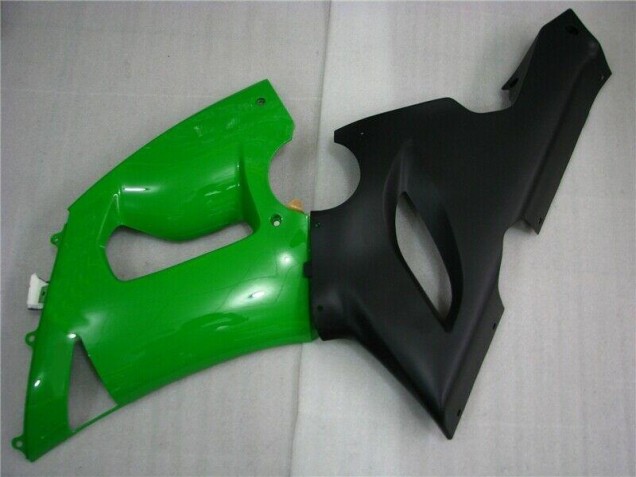 Green Matte Black 2005-2006 Kawasaki ZX6R Motorcycle Fairings