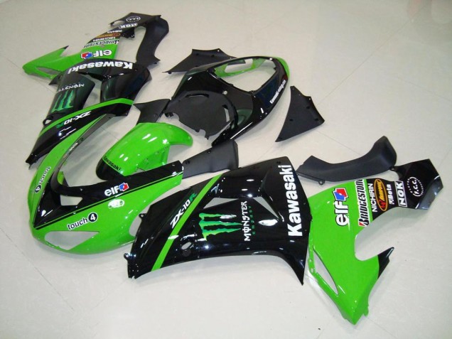 Green Monster 2006-2007 Kawasaki ZX10R Motorcycle Fairing Green Monster 2006-2007 Kawasaki ZX10R Motorcycle Fairing
