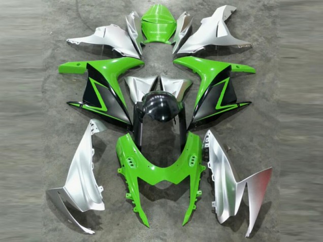 Green Silver 2011-2021 Suzuki GSXR 600/750 Motorcycle Fairing