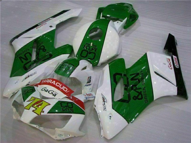 Green White 2004-2005 Honda CBR1000RR Motorcycle Fairings