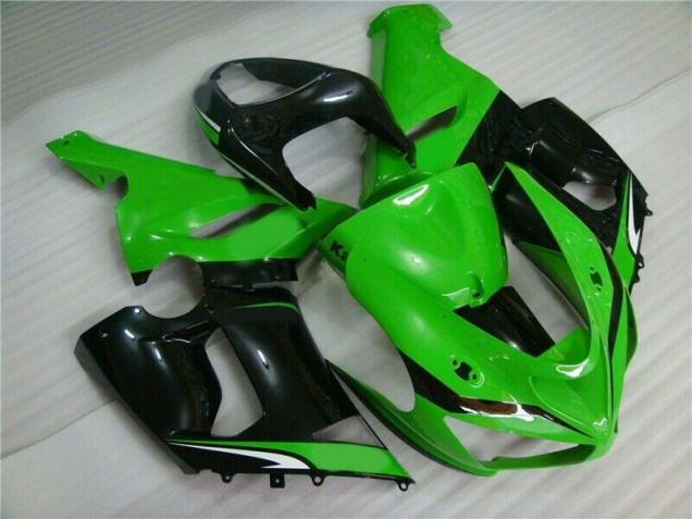 Green White Black 2005-2006 Kawasaki ZX6R Motorcycle Fairings Green White Black 2005-2006 Kawasaki ZX6R Motorcycle Fairings