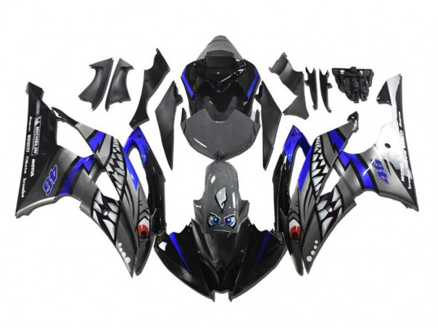 Grey Blue Shark 2008-2016 Yamaha YZF R6 Motorcycle Fairings