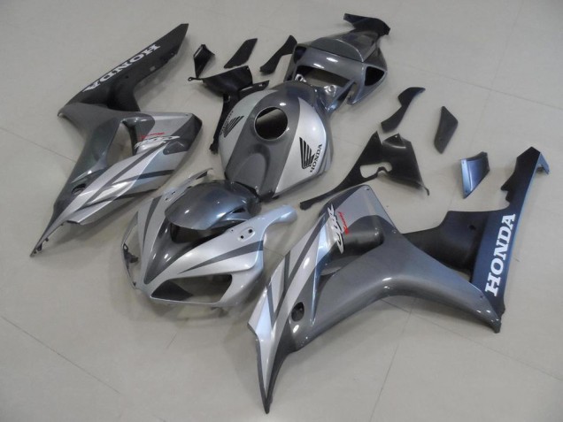 Grey Silver and Matte Black 2006-2007 Honda CBR1000RR Motorcycle Fairings Grey Silver and Matte Black 2006-2007 Honda CBR1000RR Motorcycle Fairings
