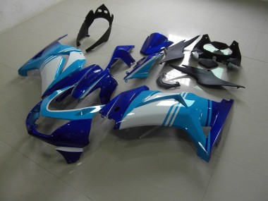 Light and Dark Blue 2008-2012 Kawasaki ZX250R Motorcycle Fairings