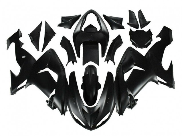 Matte Black 2006-2007 Kawasaki ZX10R Motorcycle Fairings