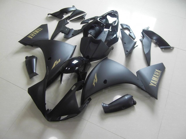 Matte Black Gold Sticker 2009-2011 Yamaha YZF R1 Motorcycle Fairings Matte Black Gold Sticker 2009-2011 Yamaha YZF R1 Motorcycle Fairings