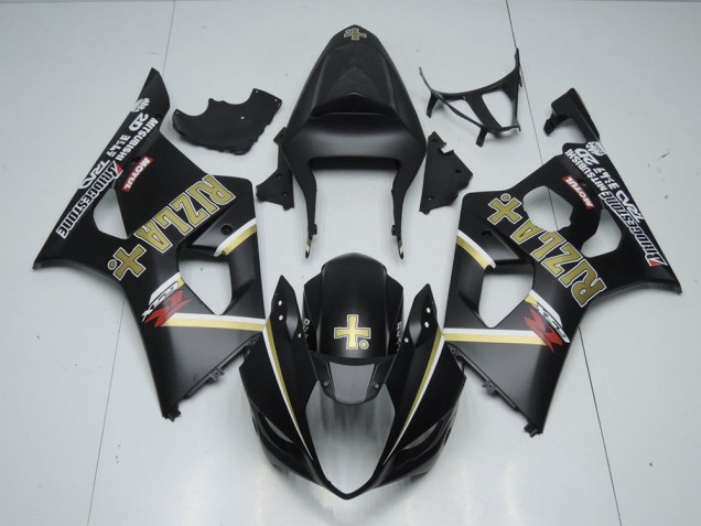 Matte Black Rizla 2003-2004 Suzuki GSXR 1000 Motorcycle Fairings Matte Black Rizla 2003-2004 Suzuki GSXR 1000 Motorcycle Fairings