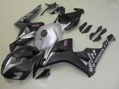 Matte Black Silver 2006-2007 Honda CBR1000RR Motorcycle Fairings