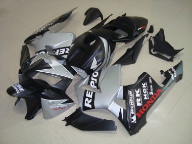 Matte Black Silver Repsol 2005-2006 Honda CBR600RR Motorcycle Fairings