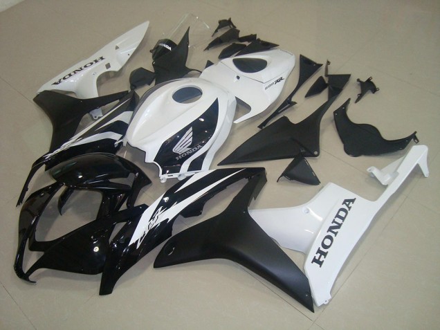 Matte Black White 2007-2008 Honda CBR600RR Motorcycle Fairings Matte Black White 2007-2008 Honda CBR600RR Motorcycle Fairings