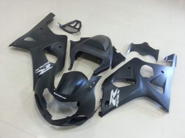 Matte Black with Silver GSXR 2000-2002 Suzuki GSXR 1000 Motorcycle Fairings Matte Black with Silver GSXR 2000-2002 Suzuki GSXR 1000 Motorcycle Fairings