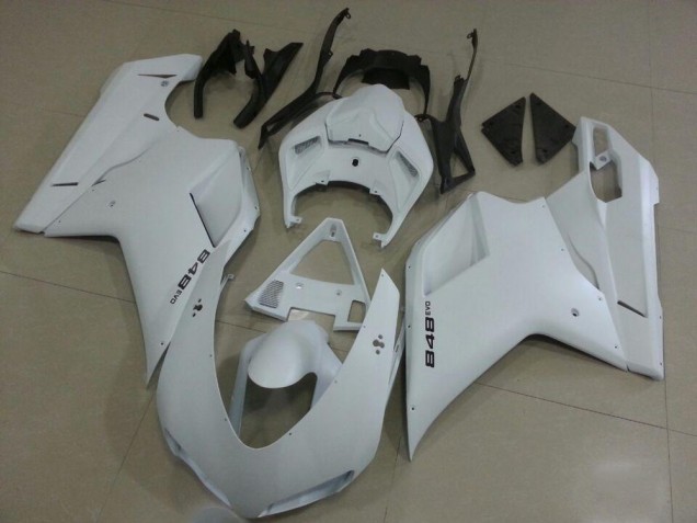 Matte White 2007-2014 Ducati 848 1098 1198 Motorcycle Fairings