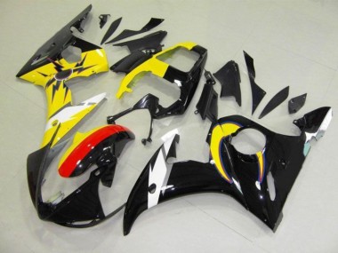 Moon Black Yellow 2003-2005 Yamaha YZF R6 Motorcycle Fairings