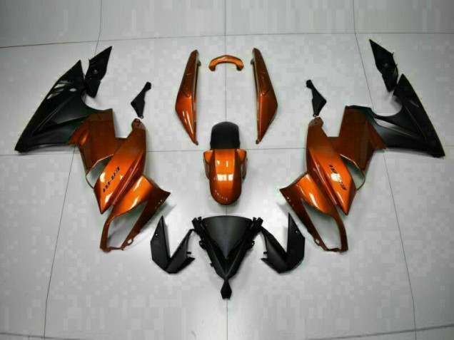 Orange 2009-2011 Kawasaki EX650 Motorcycle Fairings