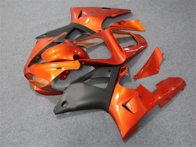 Orange Black 2000-2001 Yamaha YZF R1 Motorcycle Fairings