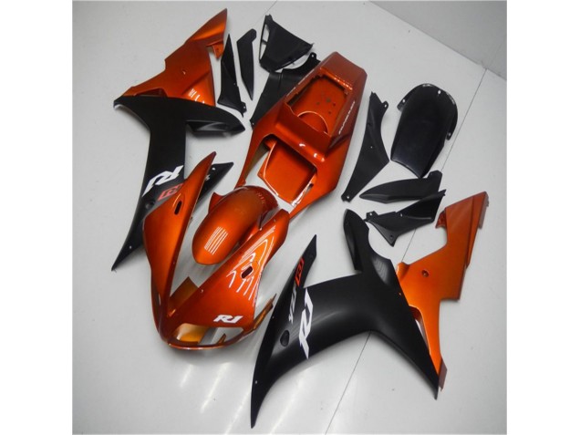 Orange Black 2002-2003 Yamaha YZF R1 Motorcycle Fairings