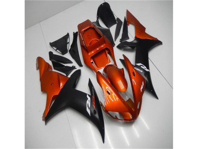 Orange Black 2002-2003 Yamaha YZF R1 Motorcycle Fairings