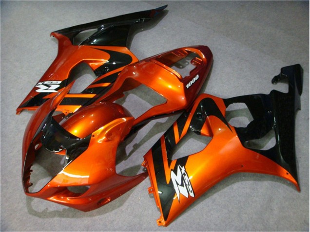 Orange Black 2003-2004 Suzuki GSXR 1000 Motorcycle Fairings Orange Black 2003-2004 Suzuki GSXR 1000 Motorcycle Fairings