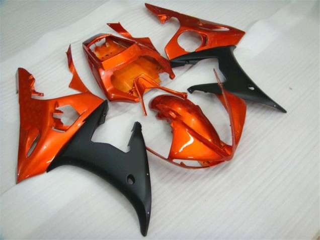 Orange Black 2003-2005 Yamaha YZF R6 Motorcycle Fairings Orange Black 2003-2005 Yamaha YZF R6 Motorcycle Fairings