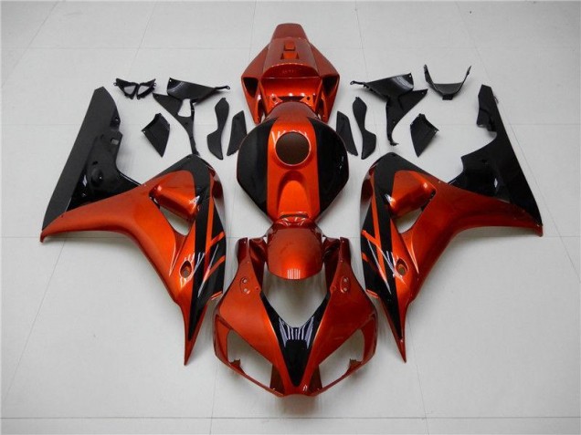 Orange Black 2006-2007 Honda CBR1000RR Motorcycle Fairings Orange Black 2006-2007 Honda CBR1000RR Motorcycle Fairings
