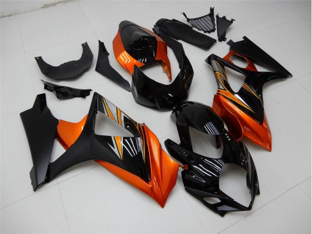 Orange Black 2007-2008 Suzuki GSXR 1000 Motorcycle Fairings