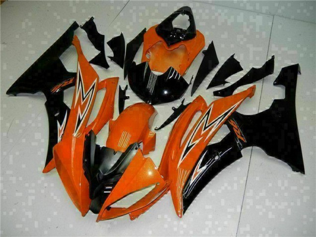 Orange Black 2008-2016 Yamaha YZF R6 Motorcycle Fairings