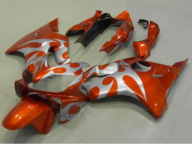 Orange Silver 2004-2007 Honda CBR600 F4i Motorcycle Fairings