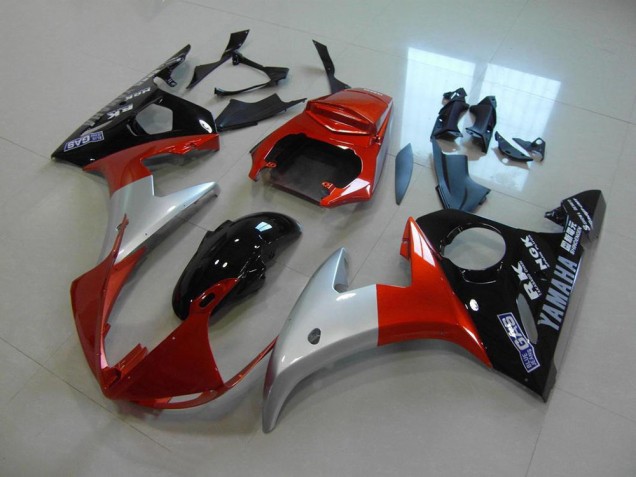 Orange Silver Black 2003-2005 Yamaha YZF R6 Motorcycle Fairings Orange Silver Black 2003-2005 Yamaha YZF R6 Motorcycle Fairings