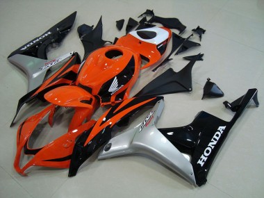 Orange Silver Black 2007-2008 Honda CBR600RR Motorcycle Fairings