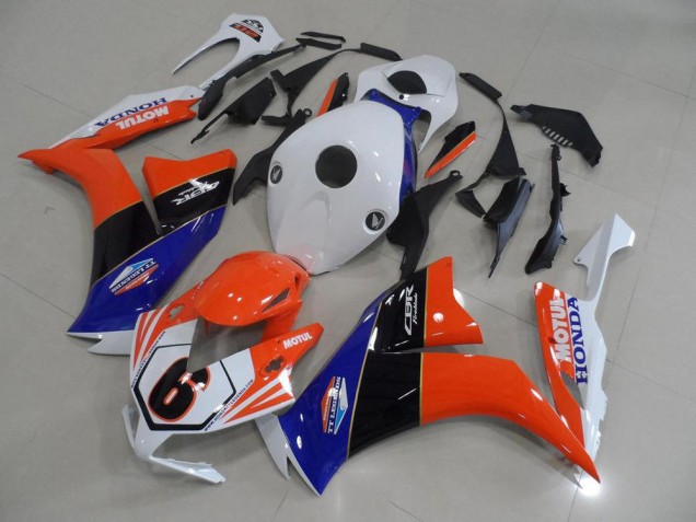 Orange White TT Legend 2012-2016 Honda CBR1000RR Motorcycle Fairings